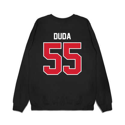 Nebraska - NCAA Football : Ethan Duda - Vintage Helmet Premium Crewneck Sweatshirt-1