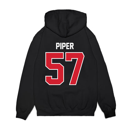 Nebraska - NCAA Football : Ethan Piper - Vintage Helmet Premium Hooded Sweatshirt-1