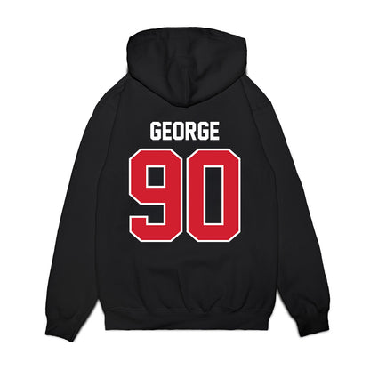 Nebraska - NCAA Football : Jaylen George - Vintage Helmet Premium Hooded Sweatshirt-1