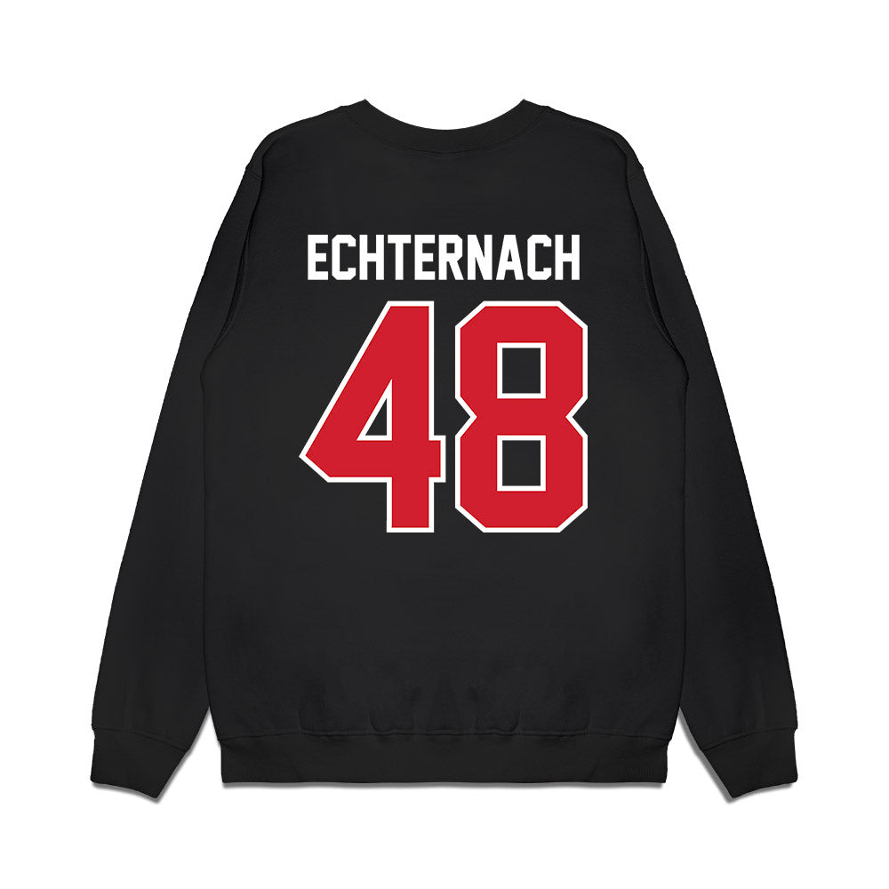 Nebraska - NCAA Football : Cayden Echternach - Vintage Helmet Premium Crewneck Sweatshirt-1