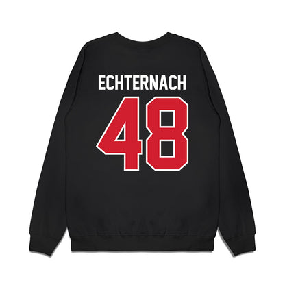 Nebraska - NCAA Football : Cayden Echternach - Vintage Helmet Premium Crewneck Sweatshirt-1
