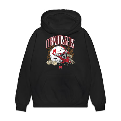Nebraska - NCAA Football : Jackson Carpenter - Vintage Helmet Premium Hooded Sweatshirt-0