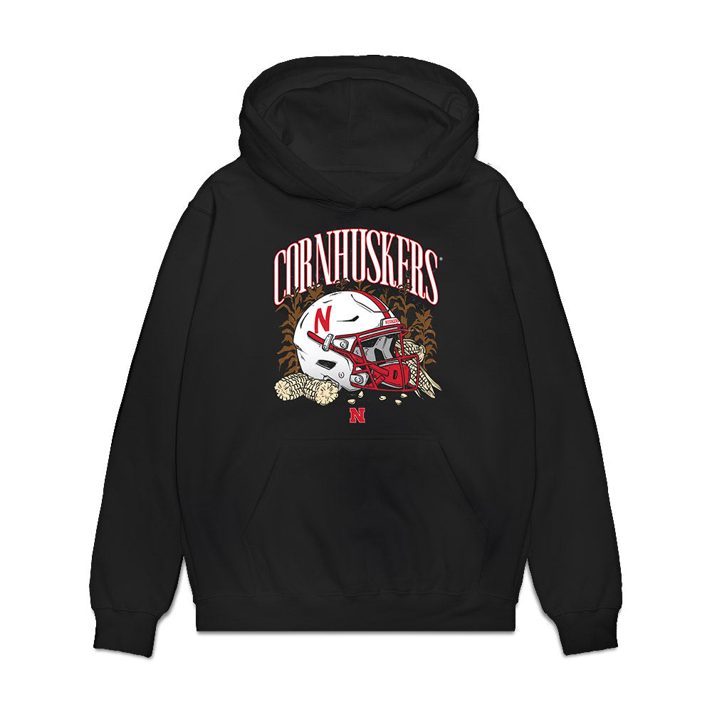 Nebraska - NCAA Football : Rex Guthrie - Vintage Helmet Premium Hooded Sweatshirt-0