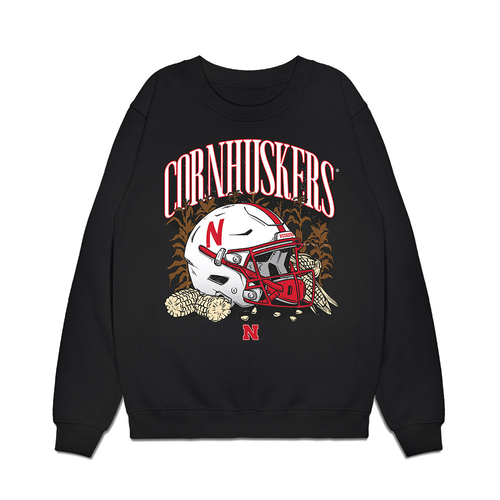 Nebraska - NCAA Football : Kwinten Ives - Vintage Helmet Premium Crewneck Sweatshirt-0