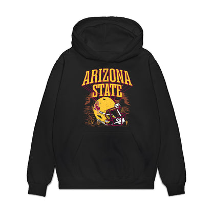 Arizona State - NCAA Football : Jimeto Obigbo - Vintage Helmet Premium Hooded Sweatshirt-0