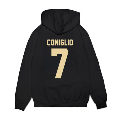 Boston College - NCAA Football : Jake Coniglio - Vintage Helmet Premium Hooded Sweatshirt-1