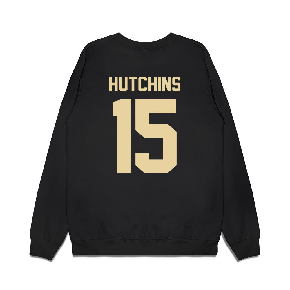 Boston College - NCAA Football : Quintayvious Hutchins - Vintage Helmet Premium Crewneck Sweatshirt-1