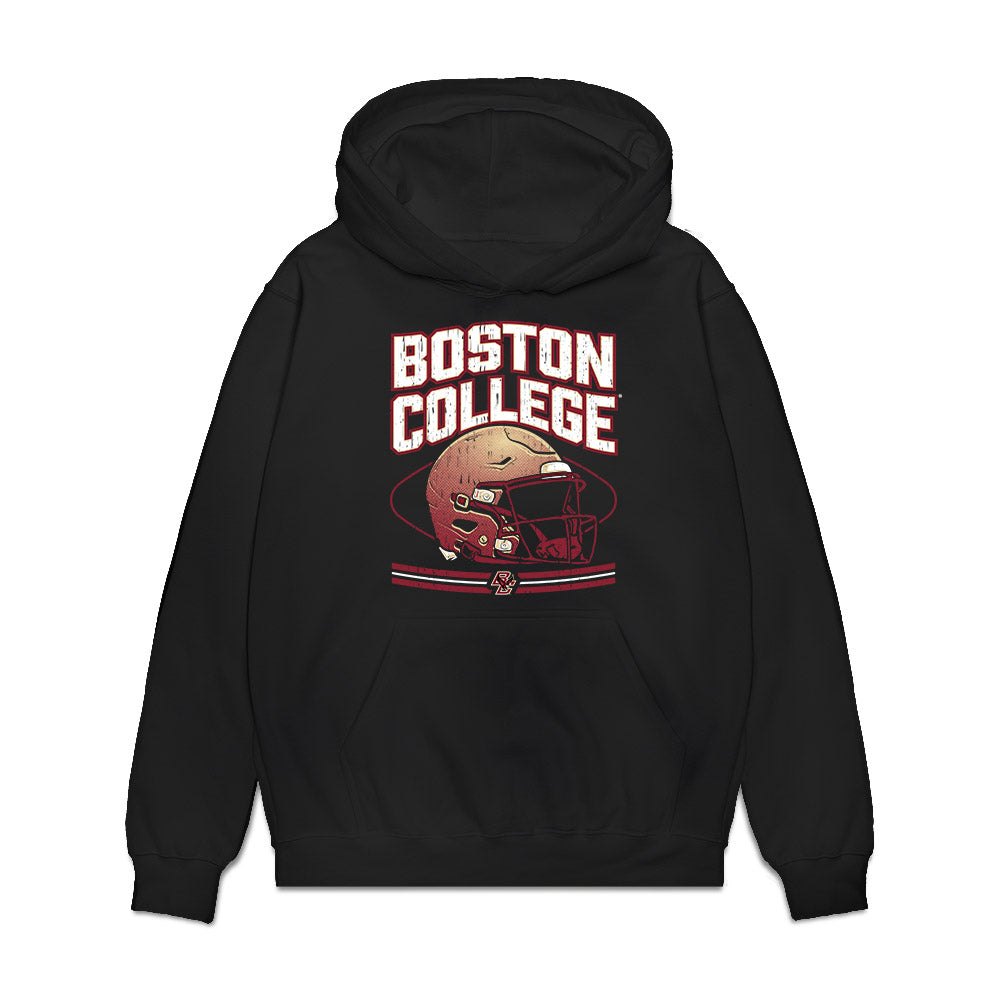 Boston College - NCAA Football : Zach Schnorrbusch - Vintage Helmet Premium Hooded Sweatshirt-0