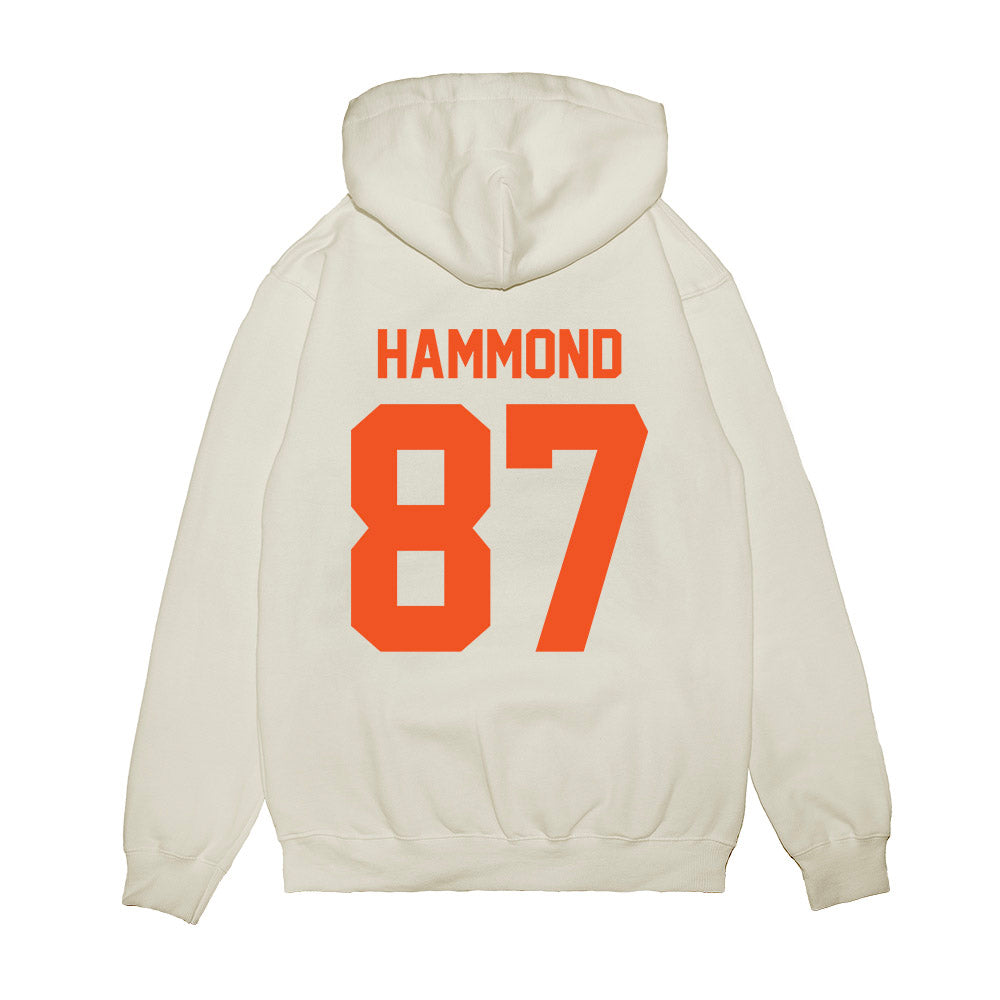 Oklahoma State - NCAA Football : Oscar Hammond - Vintage Helmet Premium Hooded Sweatshirt-1