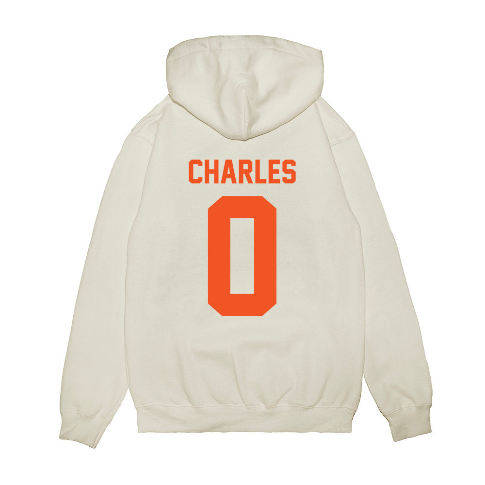 Oklahoma State - NCAA Football : Malik Charles - Vintage Helmet Premium Hooded Sweatshirt-1