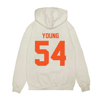 Oklahoma State - NCAA Football : Austin Young - Vintage Helmet Premium Hooded Sweatshirt-1