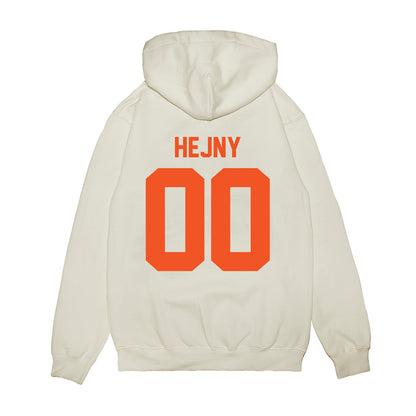 Oklahoma State - NCAA Football : Hauss Hejny - Vintage Helmet Premium Hooded Sweatshirt-1