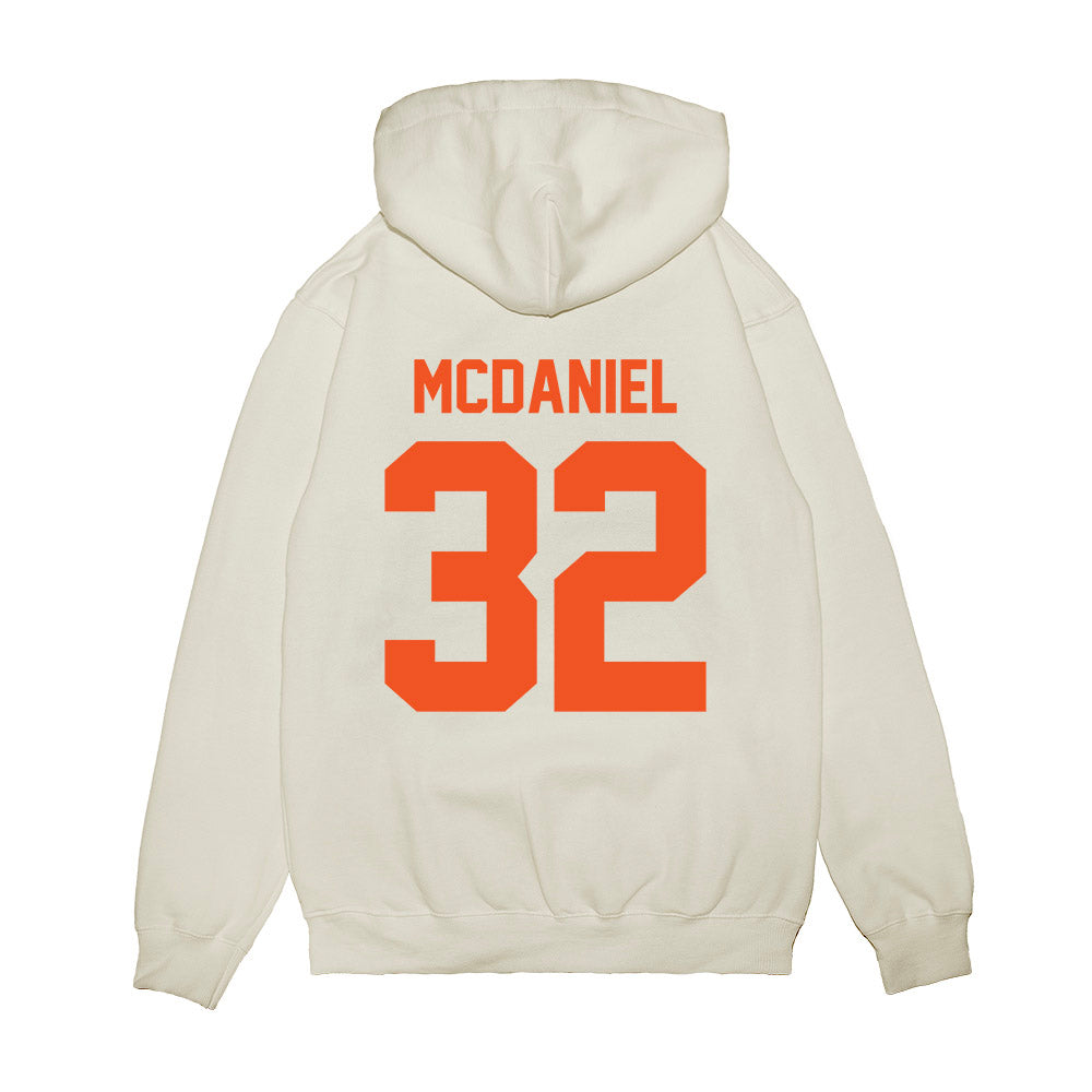 Oklahoma State - NCAA Football : Mordecai McDaniel - Vintage Helmet Premium Hooded Sweatshirt-1
