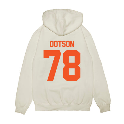 Oklahoma State - NCAA Football : Davis Dotson - Vintage Helmet Premium Hooded Sweatshirt-1