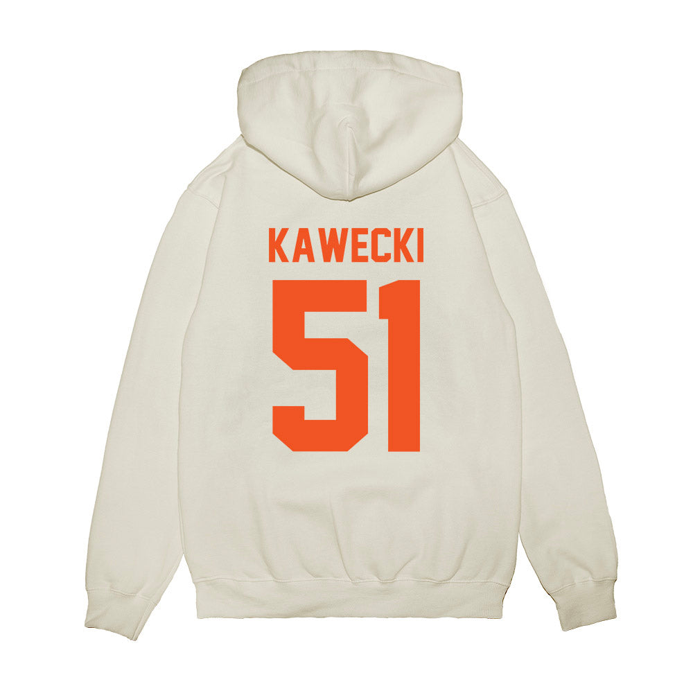 Oklahoma State - NCAA Football : Austin Kawecki - Vintage Helmet Premium Hooded Sweatshirt-1
