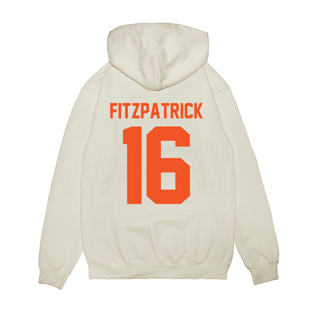 Oklahoma State - NCAA Football : Christian Fitzpatrick - Vintage Helmet Premium Hooded Sweatshirt-1