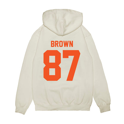 Oklahoma State - NCAA Football : Desean Brown - Vintage Helmet Premium Hooded Sweatshirt-1