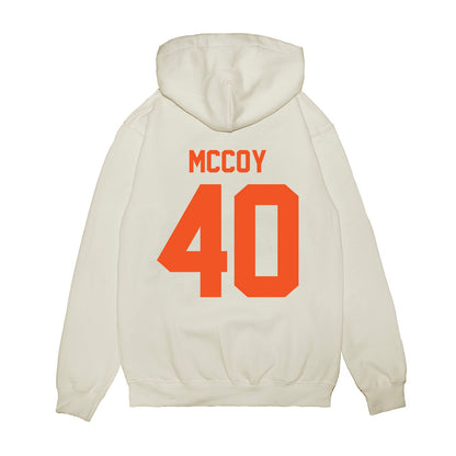 Oklahoma State - NCAA Football : Taje McCoy - Vintage Helmet Premium Hooded Sweatshirt-1