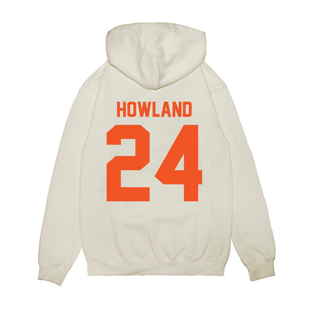 Oklahoma State - NCAA Football : Trent Howland - Vintage Helmet Premium Hooded Sweatshirt-1
