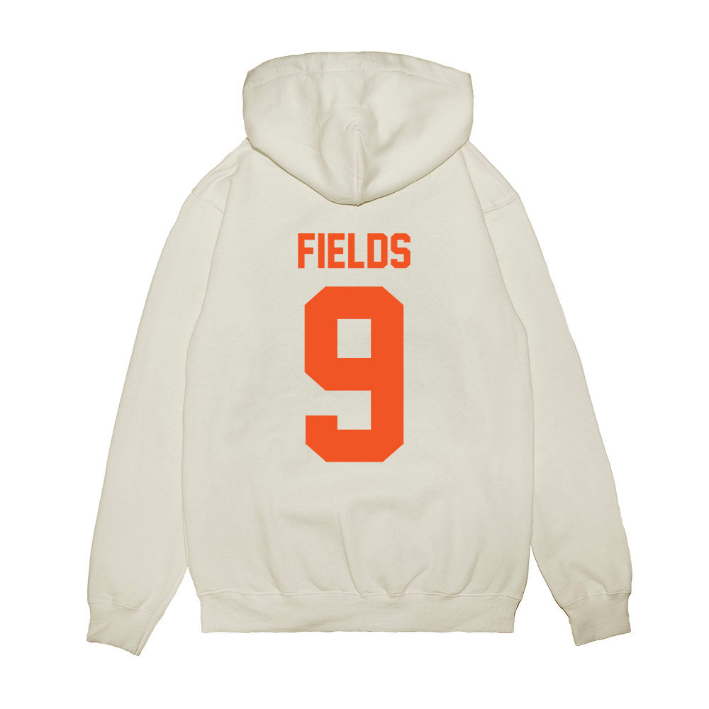 Oklahoma State - NCAA Football : Ladainian Fields - Vintage Helmet Premium Hooded Sweatshirt-1