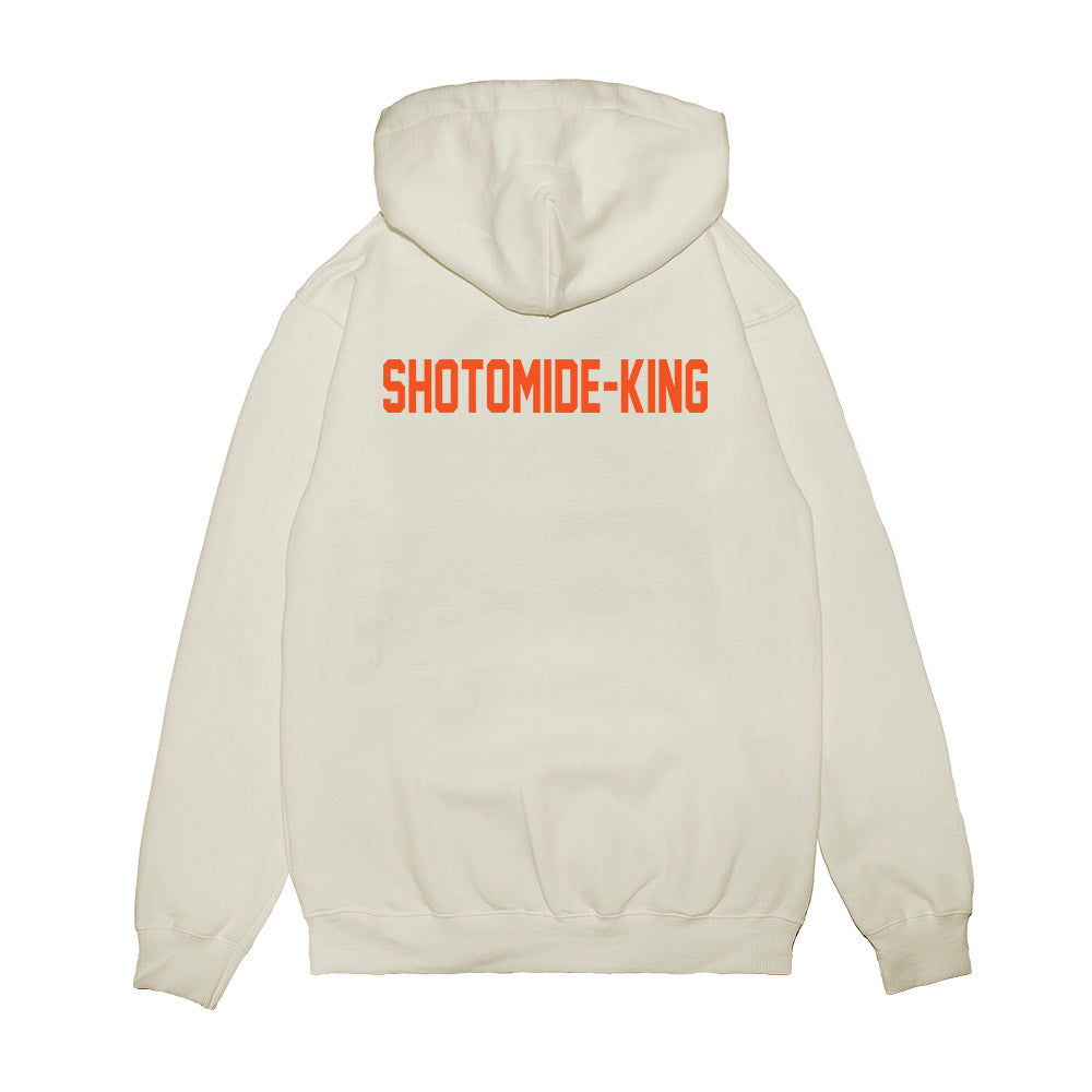 Oklahoma State - NCAA Football : Ayo Shotomide-King - Vintage Helmet Premium Hooded Sweatshirt-1
