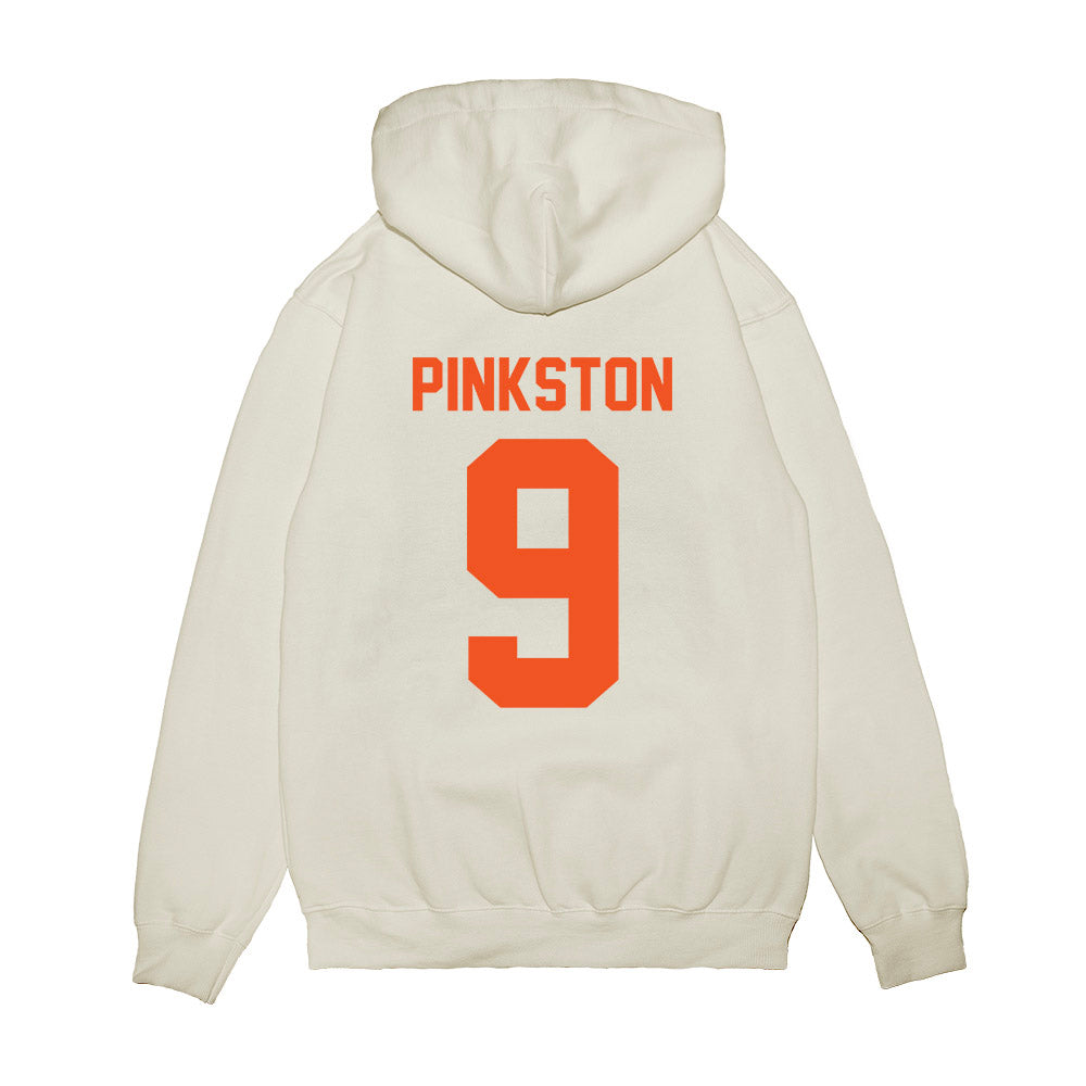 Oklahoma State - NCAA Football : Chase Pinkston - Vintage Helmet Premium Hooded Sweatshirt-1