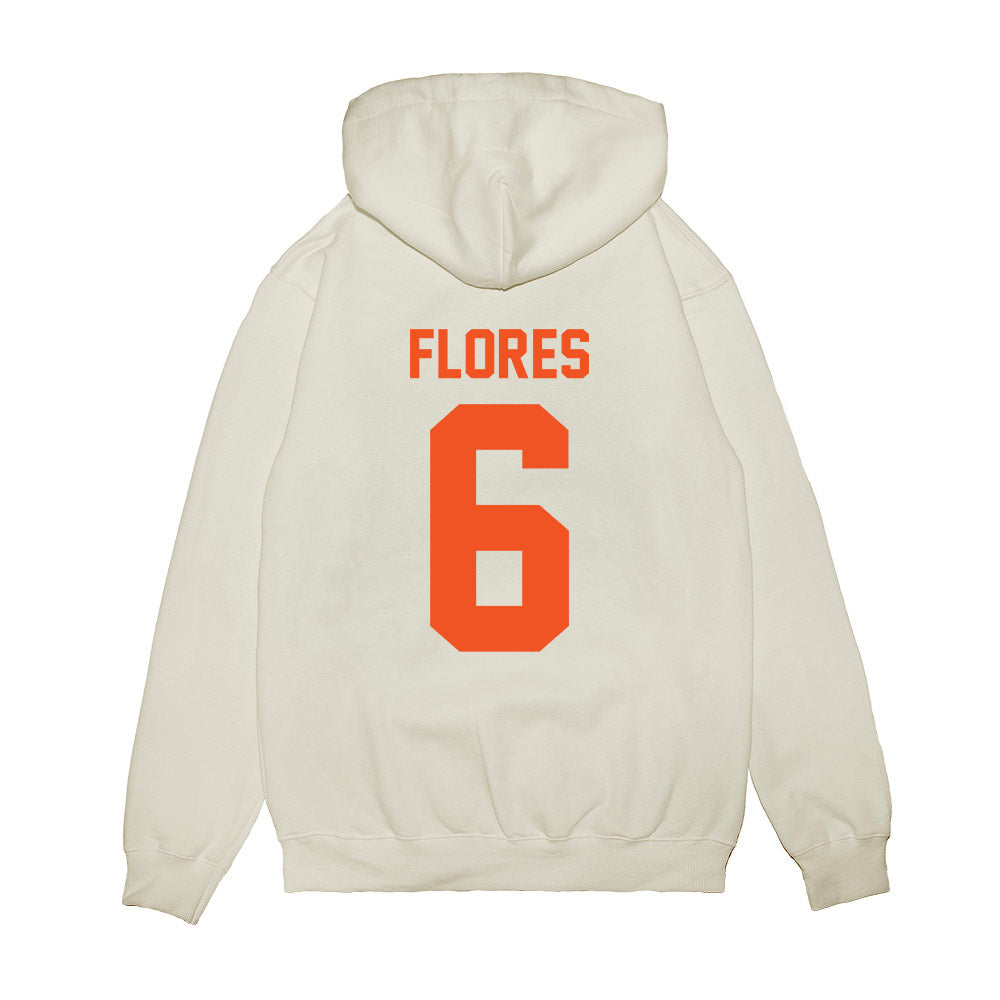 Oklahoma State - NCAA Football : Zane Flores - Vintage Helmet Premium Hooded Sweatshirt-1