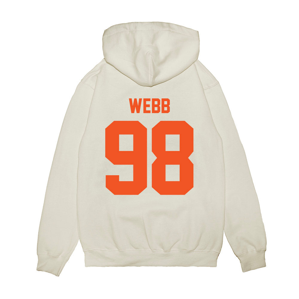 Oklahoma State - NCAA Football : Luke Webb - Vintage Helmet Premium Hooded Sweatshirt-1