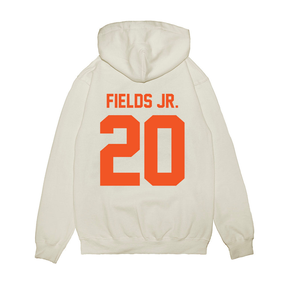 Oklahoma State - NCAA Football : Rodney Fields Jr. - Vintage Helmet Premium Hooded Sweatshirt-1