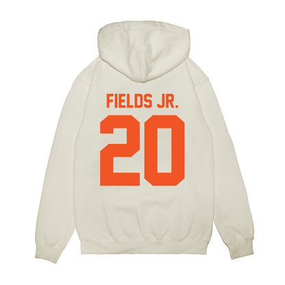Oklahoma State - NCAA Football : Rodney Fields Jr. - Vintage Helmet Premium Hooded Sweatshirt-1