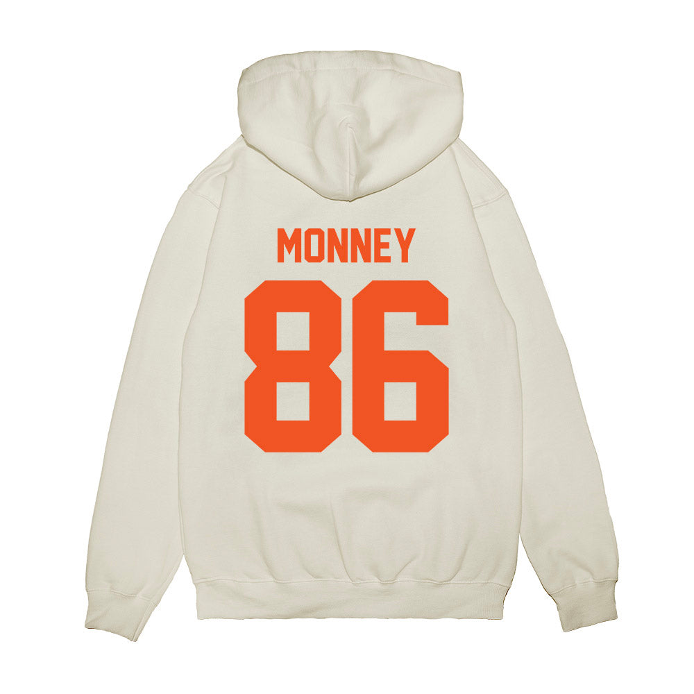 Oklahoma State - NCAA Football : Will Monney - Vintage Helmet Premium Hooded Sweatshirt-1
