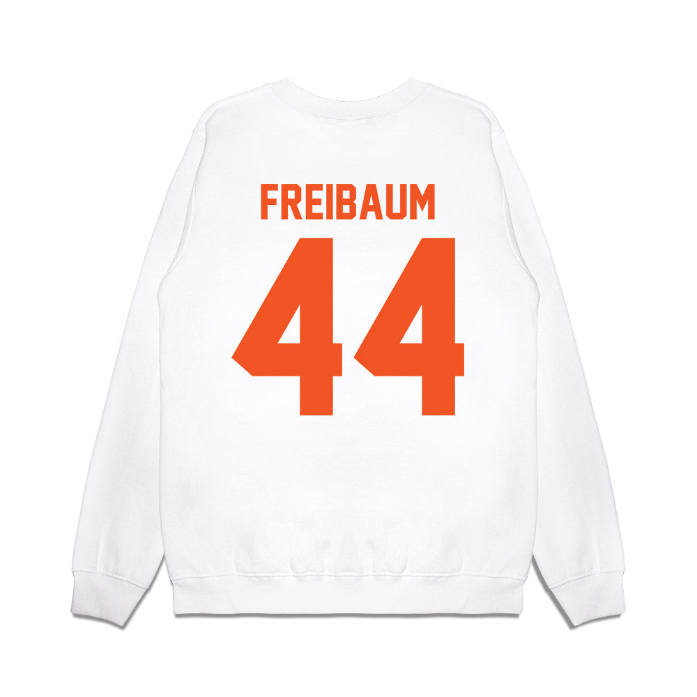 Oklahoma State - NCAA Football : Shea Freibaum - Vintage Helmet Premium Crewneck Sweatshirt-1
