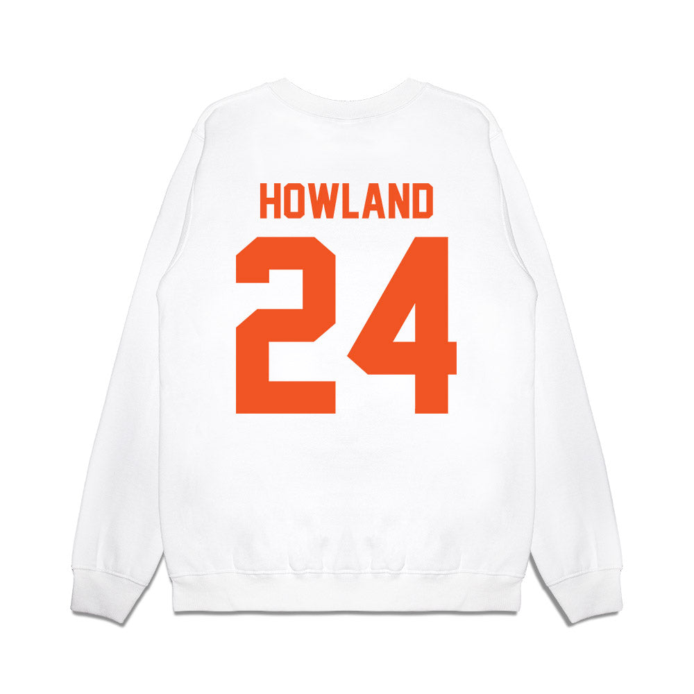 Oklahoma State - NCAA Football : Trent Howland - Vintage Helmet Premium Crewneck Sweatshirt-1