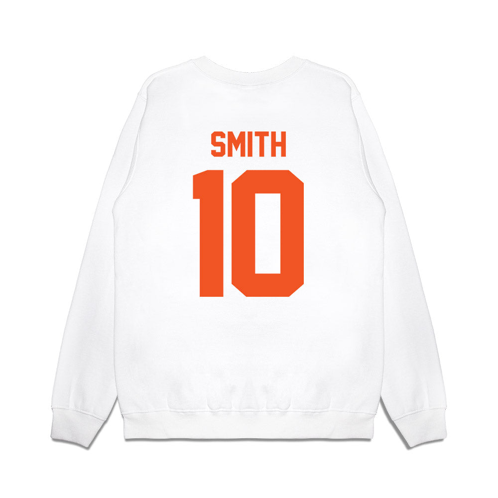 Oklahoma State - NCAA Football : Kale Smith - Vintage Helmet Premium Crewneck Sweatshirt-1