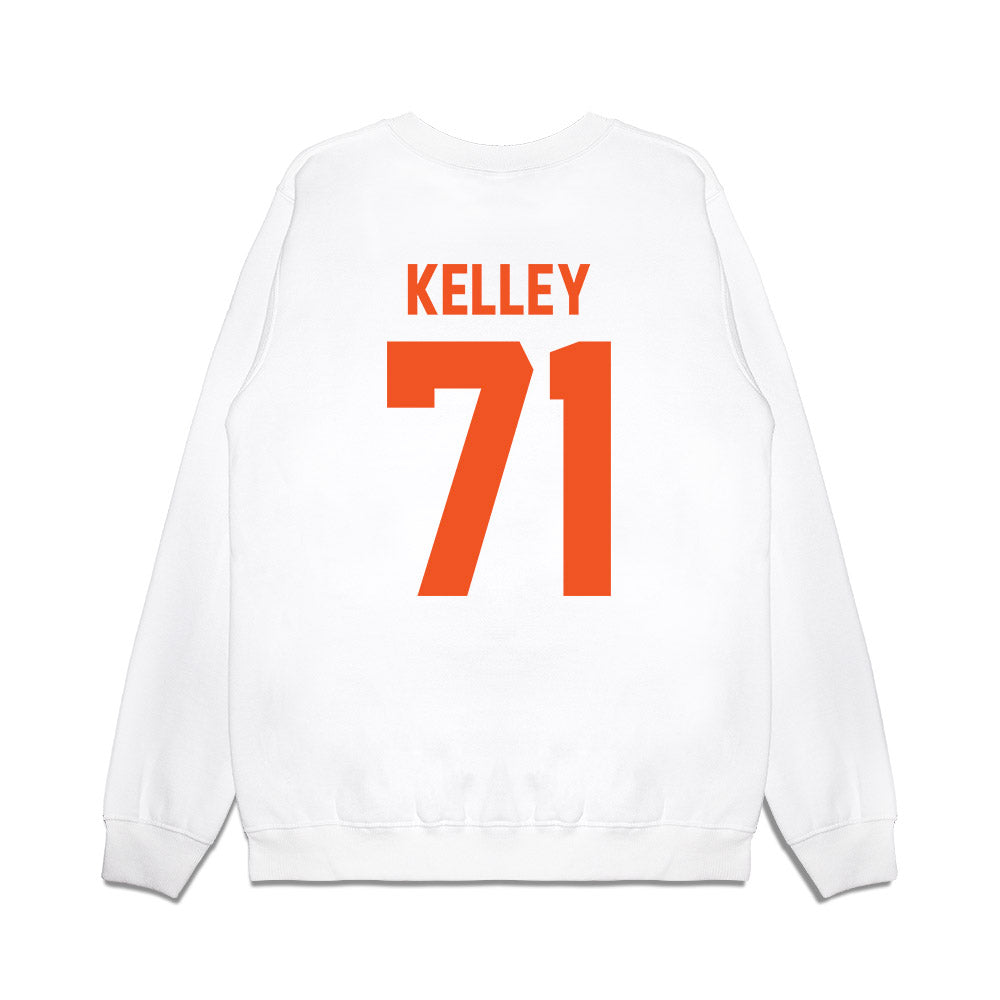 Oklahoma State - NCAA Football : Aden Kelley - Vintage Helmet Premium Crewneck Sweatshirt-1