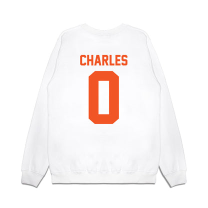 Oklahoma State - NCAA Football : Malik Charles - Vintage Helmet Premium Crewneck Sweatshirt-1