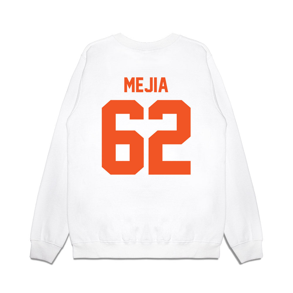 Oklahoma State - NCAA Football : Jamison Mejia - Vintage Helmet Premium Crewneck Sweatshirt-1