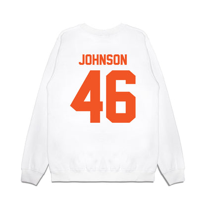 Oklahoma State - NCAA Football : Temerrick Johnson - Vintage Helmet Premium Crewneck Sweatshirt-1