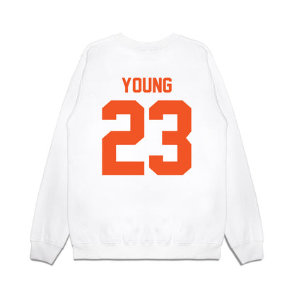 Oklahoma State - NCAA Football : Carl'veon Young - Vintage Helmet Premium Crewneck Sweatshirt-1