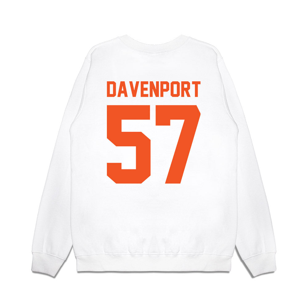 Oklahoma State - NCAA Football : Aidan Davenport - Vintage Helmet Premium Crewneck Sweatshirt-1