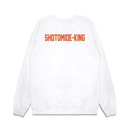 Oklahoma State - NCAA Football : Ayo Shotomide-King - Vintage Helmet Premium Crewneck Sweatshirt-1