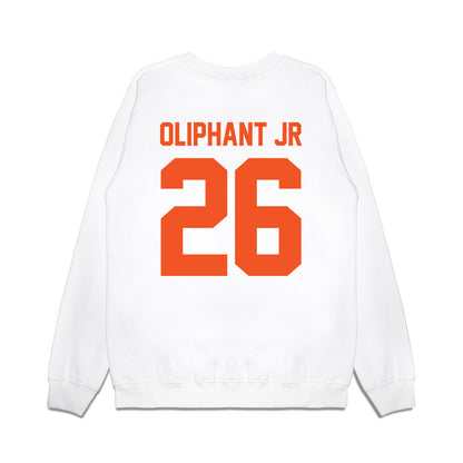 Oklahoma State - NCAA Football : Jacobi Oliphant jr - Vintage Helmet Premium Crewneck Sweatshirt-1