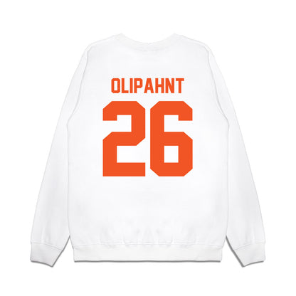Oklahoma State - NCAA Football : jacobi olipahnt - Vintage Helmet Premium Crewneck Sweatshirt-1