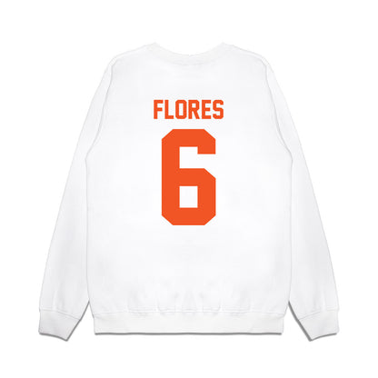 Oklahoma State - NCAA Football : Zane Flores - Vintage Helmet Premium Crewneck Sweatshirt-1