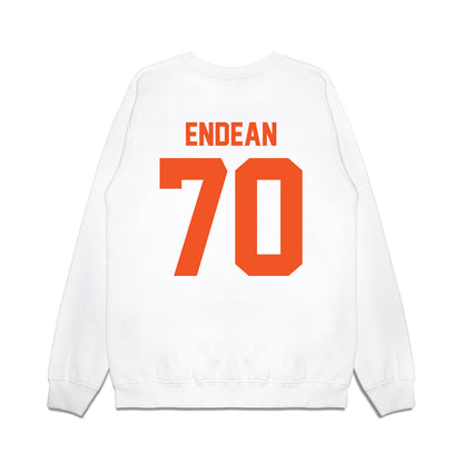 Oklahoma State - NCAA Football : Jack Endean - Vintage Helmet Premium Crewneck Sweatshirt-1