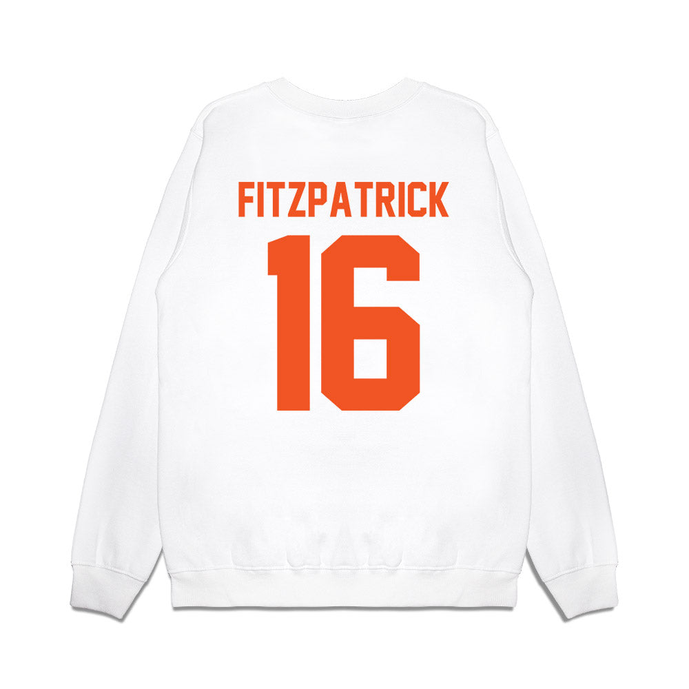 Oklahoma State - NCAA Football : Christian Fitzpatrick - Vintage Helmet Premium Crewneck Sweatshirt-1