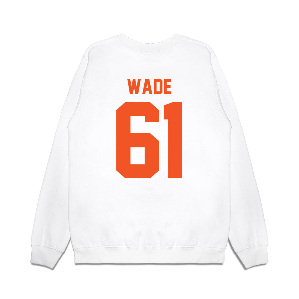 Oklahoma State - NCAA Football : Matthew Wade - Vintage Helmet Premium Crewneck Sweatshirt-1