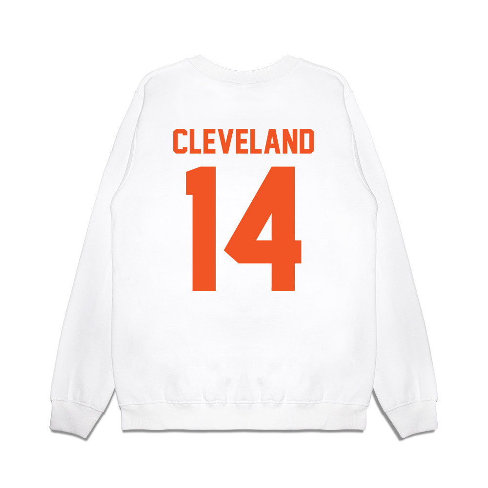 Oklahoma State - NCAA Football : Landyn Cleveland - Vintage Helmet Premium Crewneck Sweatshirt-1