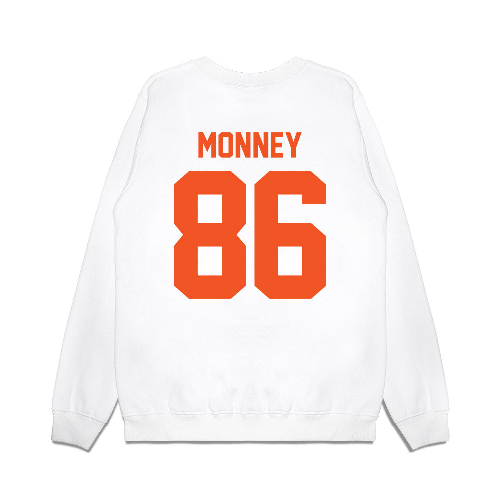 Oklahoma State - NCAA Football : Will Monney - Vintage Helmet Premium Crewneck Sweatshirt-1