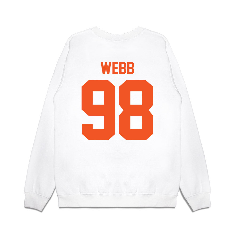 Oklahoma State - NCAA Football : Luke Webb - Vintage Helmet Premium Crewneck Sweatshirt-1